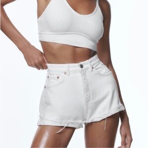 Cream  Denim Women cutoff Shorts size 0